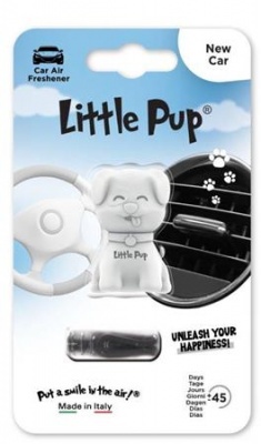 Autóillatosító, szellőzőrácsra, LITTLE PUP "New Car", fehér