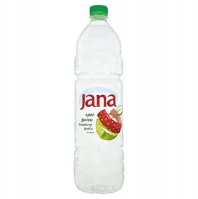 Ásványvíz, ízesített, JANA, 1,5 l, eper-guava