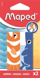 Radír, állatos, MAPED „Animals”, vegyes minták, 2 db