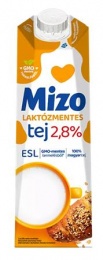 Tartós tej, dobozos, laktózmentes, 2,8%, 1 l, MIZO